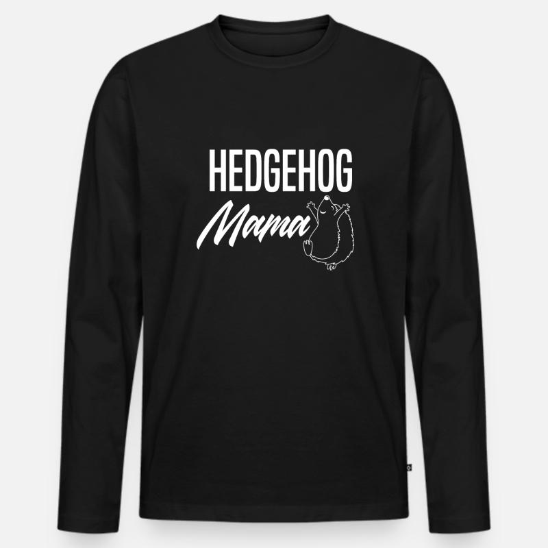 Igel Igel Igel - Männer Premium Bio Langarmshirt - Schwarz