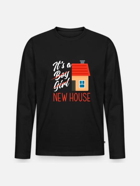 Homeowner Home Purchase Gift - Men's Premium Organic Long Sleeve Shirt - black