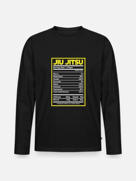 Jiu Jitsu Jiu Jitsu Jiu Jitsu - Premium økologisk langærmet T-shirt til mænd - sort