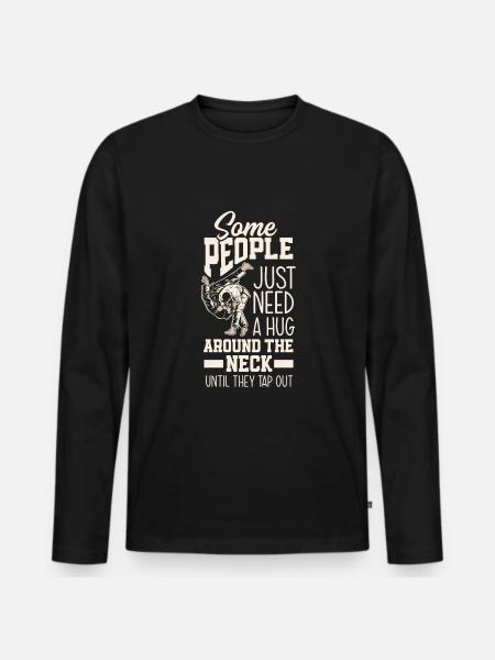 Jiu Jitsu Jiu Jitsu Jiu Jitsu - Premium økologisk langærmet T-shirt til mænd - sort