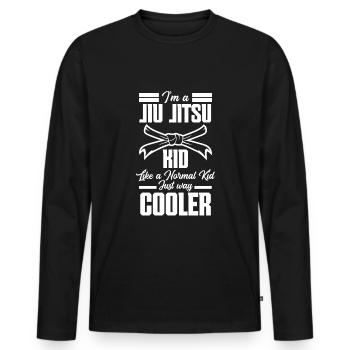 Jiu Jitsu Jiu Jitsu Jiu Jitsu - T-shirt manches longues Premium bio Homme - noir - Devant - Nico (187cm)