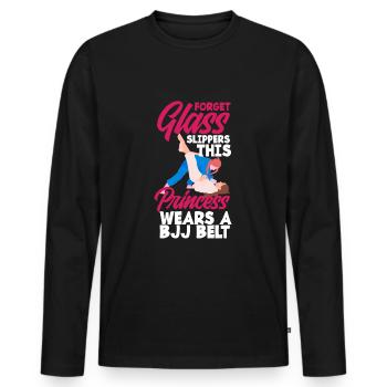 Jiu Jitsu Jiu Jitsu Jiu Jitsu - T-shirt manches longues Premium bio Homme - noir - Devant - Nico (187cm)