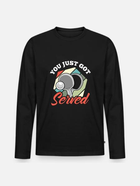 Fun Table Tennis Gift - Men's Premium Organic Long Sleeve Shirt - black