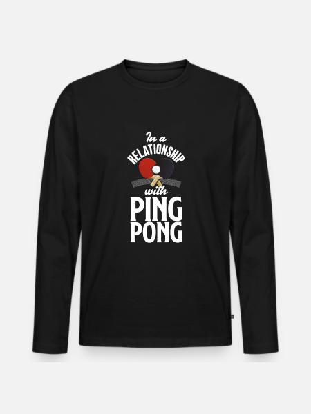 Fun Table Tennis Gift - Men's Premium Organic Long Sleeve Shirt - black