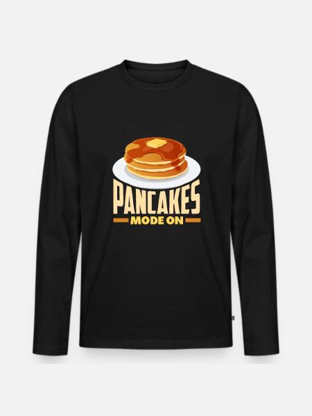 Funny Pancake Pancakes Gift - Men's Premium Organic Long Sleeve Shirt - black