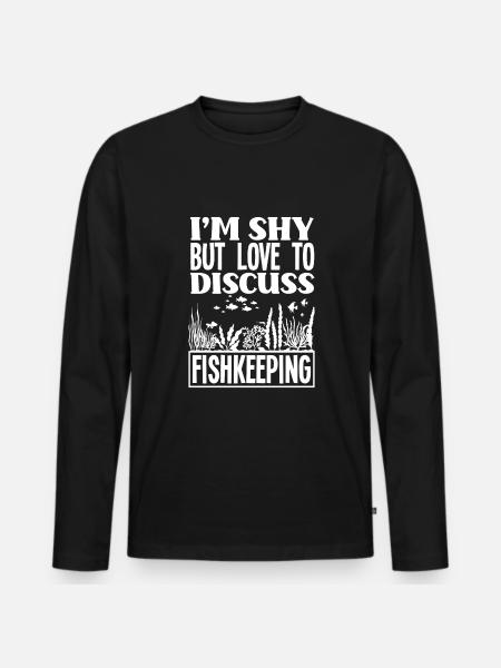 Lustiges Aquarist Aquarianer Aquarium Geschenk - Männer Premium Bio Langarmshirt - Schwarz