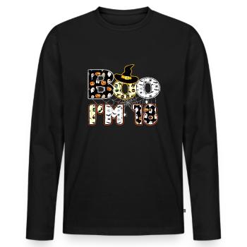 Halloween Pattern Spider Creatures Birth Age 18 - Men's Premium Organic Long Sleeve Shirt - black - Front - Nico (187cm)