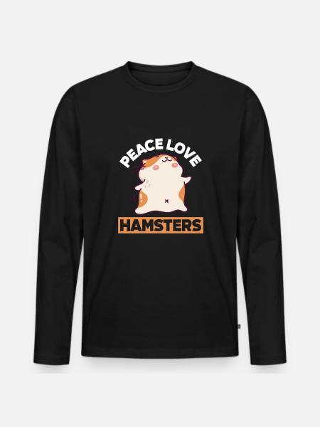 Funny Hamster Gift - Men's Premium Organic Long Sleeve Shirt - black