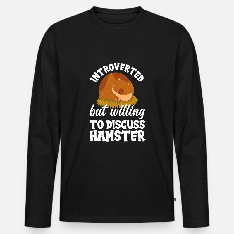 Lustiges Hamster Geschenk - Männer Premium Bio Langarmshirt - Schwarz