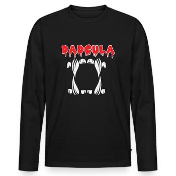 Funny Dad Vampire Horror Scary Halloween - Männer Premium Bio Langarmshirt - Schwarz - Vorne - Nico (187cm)