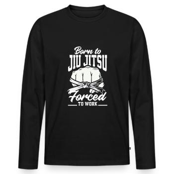 Jiu Jitsu Jiu Jitsu Jiu Jitsu - T-shirt manches longues Premium bio Homme - noir - Devant - Nico (187cm)