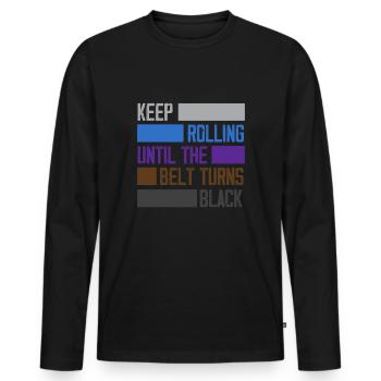 Jiu Jitsu Jiu Jitsu Jiu Jitsu - T-shirt manches longues Premium bio Homme - noir - Devant - Nico (187cm)