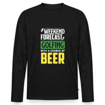 Lustiges Golfen Golf Golfer Geschenk - Männer Premium Bio Langarmshirt - Schwarz - Vorne - Nico (187cm)