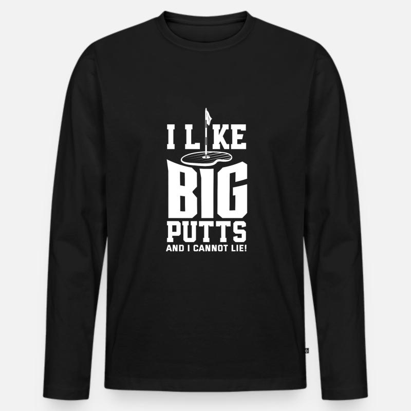 Fun Golf Golf Golfer Gift - Men's Premium Organic Long Sleeve Shirt - black