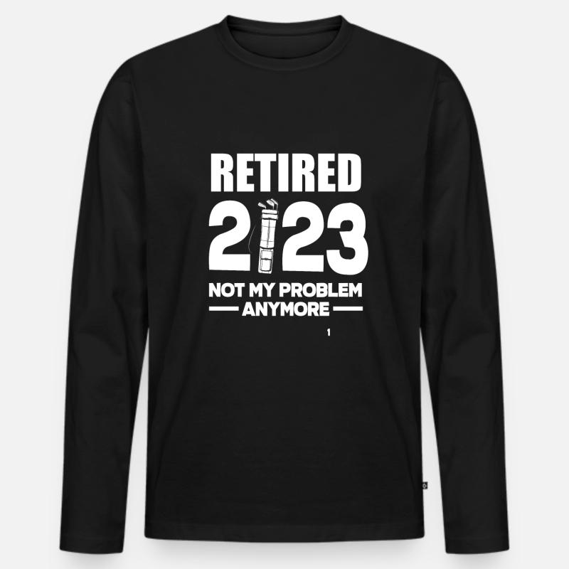 Lustiges Golfen Golf Golfer Geschenk Rente 2023 - Männer Premium Bio Langarmshirt - Schwarz