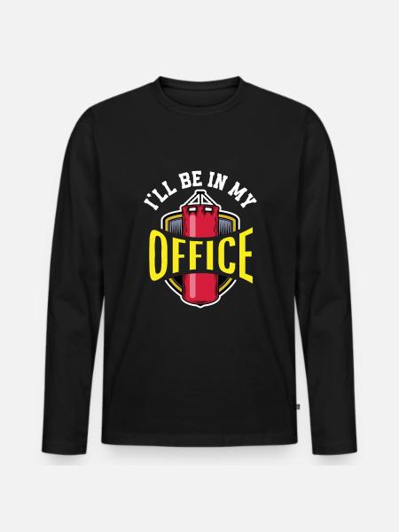 Funny Boxing Boxer Gift - Men's Premium Organic Long Sleeve Shirt - black