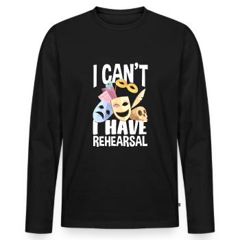 Drôle Acteur Actrice Cadeau - T-shirt manches longues Premium bio Homme - noir - Devant - Nico (187cm)