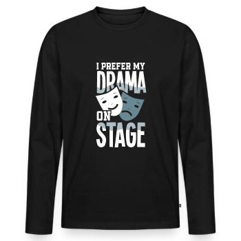 Drôle d’acteur Actrice Cadeau - T-shirt manches longues Premium bio Homme - noir - Devant - Nico (187cm)