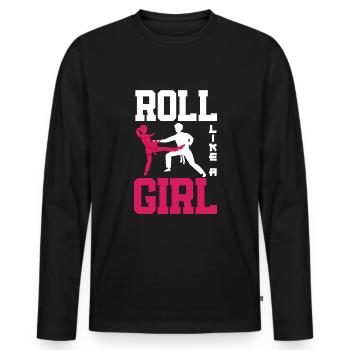 Jiu Jitsu Jiu Jitsu Jiu Jitsu - T-shirt manches longues Premium bio Homme - noir - Devant - Nico (187cm)