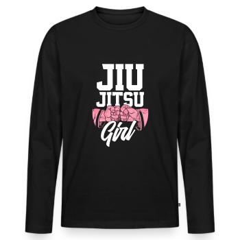 Jiu Jitsu Jiu Jitsu Jiu Jitsu - T-shirt manches longues Premium bio Homme - noir - Devant - Nico (187cm)