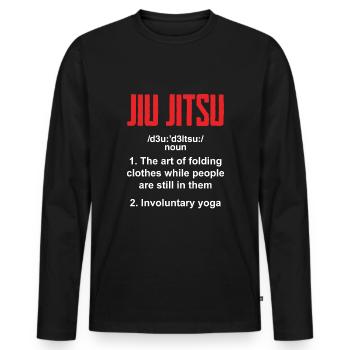 Jiu Jitsu Jiu Jitsu Jiu Jitsu - T-shirt manches longues Premium bio Homme - noir - Devant - Nico (187cm)