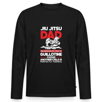 Jiu Jitsu Jiu Jitsu Jiu Jitsu - T-shirt manches longues Premium bio Homme - noir - Devant - Nico (187cm)