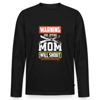 Jiu Jitsu Jiu Jitsu Jiu Jitsu - T-shirt manches longues Premium bio Homme - noir - Devant - Nico (187cm)