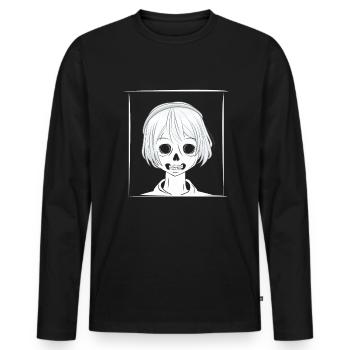 Goth Girl Occult Gothic Halloween - Männer Premium Bio Langarmshirt - Schwarz - Vorne - Nico (187cm)