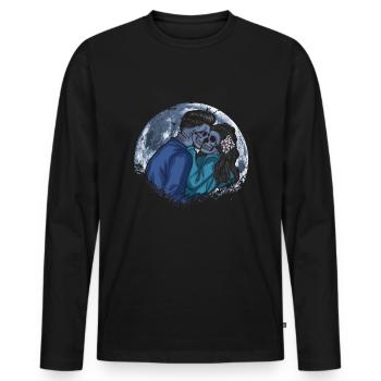 Occult Skeleton Lovers Tarot Gothic Halloween - Männer Premium Bio Langarmshirt - Schwarz - Vorne - Nico (187cm)