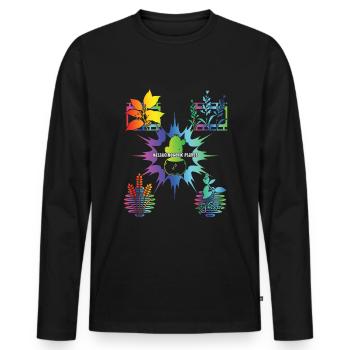 Occult Art Plants Goblincore Gothic Halloween - Männer Premium Bio Langarmshirt - Schwarz - Vorne - Nico (187cm)