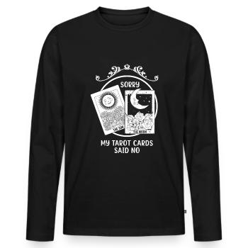 Moon Sun Tarot Card Said No Halloween - Männer Premium Bio Langarmshirt - Schwarz - Vorne - Nico (187cm)