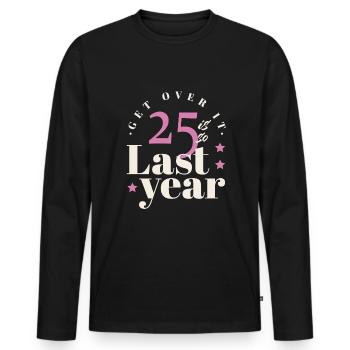 Plus de l’année dernière Âge 25 ans Naissance Né - T-shirt manches longues Premium bio Homme - noir - Devant - Nico (187cm)