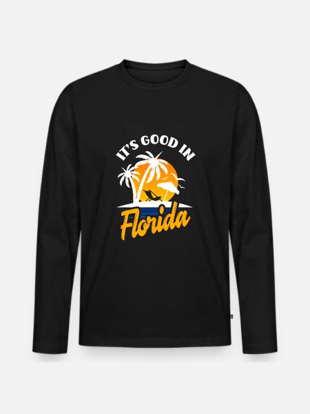 Florida - Men's Premium Organic Long Sleeve Shirt - black