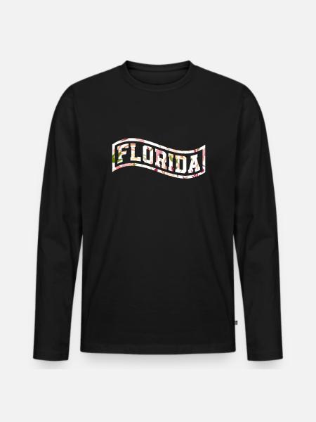 Floride - T-shirt manches longues Premium bio Homme - noir