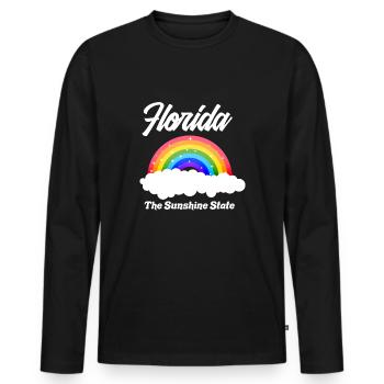 Florida - Men's Premium Organic Long Sleeve Shirt - black - Front - Nico (187cm)