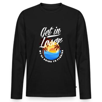 Florida - Men's Premium Organic Long Sleeve Shirt - black - Front - Nico (187cm)