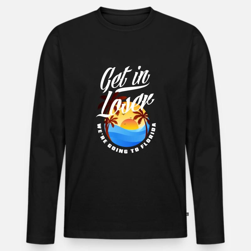 Florida - Männer Premium Bio Langarmshirt - Schwarz