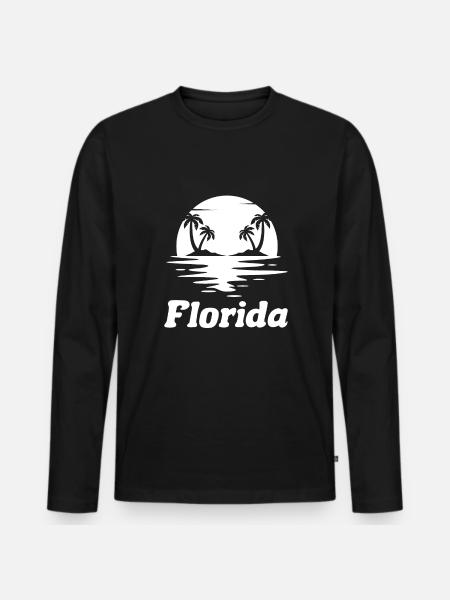 Florida - Men's Premium Organic Long Sleeve Shirt - black