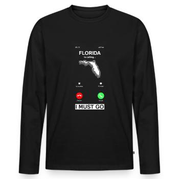 Florida - Men's Premium Organic Long Sleeve Shirt - black - Front - Nico (187cm)