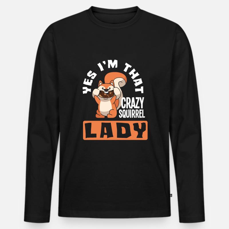 Eichhörnchen - Männer Premium Bio Langarmshirt - Schwarz