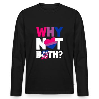Bisexuell LGBTQ+ Bi LGBTQ - Männer Premium Bio Langarmshirt - Schwarz - Vorne - Nico (187cm)