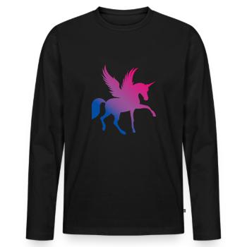Bisexuell LGBTQ+ Bi LGBTQ - Männer Premium Bio Langarmshirt - Schwarz - Vorne - Nico (187cm)