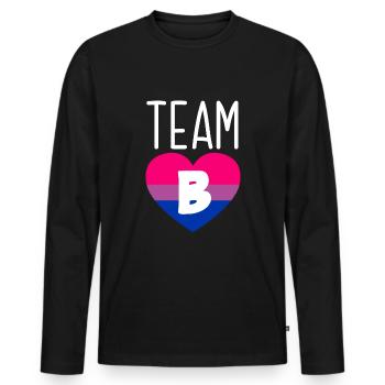 Bisexuell LGBTQ+ Bi LGBTQ - Männer Premium Bio Langarmshirt - Schwarz - Vorne - Nico (187cm)