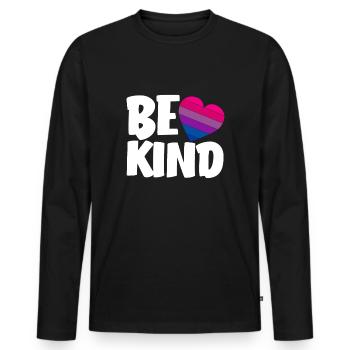 Bisexuell LGBTQ+ Bi LGBTQ - Männer Premium Bio Langarmshirt - Schwarz - Vorne - Nico (187cm)