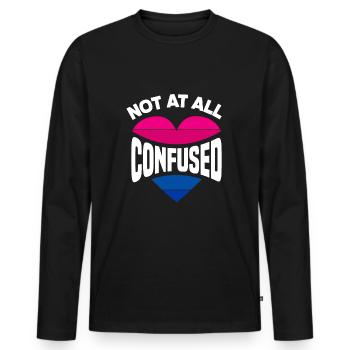 Bisexuell LGBTQ+ Bi LGBTQ - Männer Premium Bio Langarmshirt - Schwarz - Vorne - Nico (187cm)