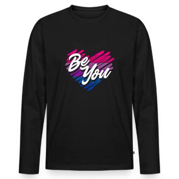 Bisexuell LGBTQ+ Bi LGBTQ - Männer Premium Bio Langarmshirt - Schwarz - Vorne - Nico (187cm)