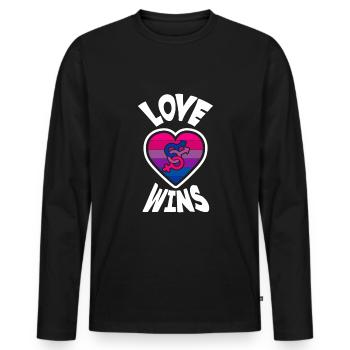 Bisexuell LGBTQ+ Bi LGBTQ - Männer Premium Bio Langarmshirt - Schwarz - Vorne - Nico (187cm)