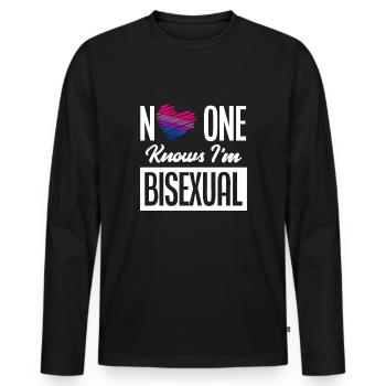 Bisexuell LGBTQ+ Bi LGBTQ - Männer Premium Bio Langarmshirt - Schwarz - Vorne - Nico (187cm)