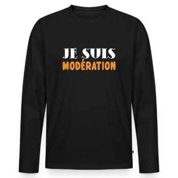I Am Moderation Drink In Moderation Joking Beer - Männer Premium Bio Langarmshirt - Schwarz - Vorne - Nico (187cm)