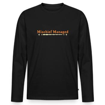 100e jour méfait magique heureux 100 jours d’école - T-shirt manches longues Premium bio Homme - noir - Devant - Nico (187cm)